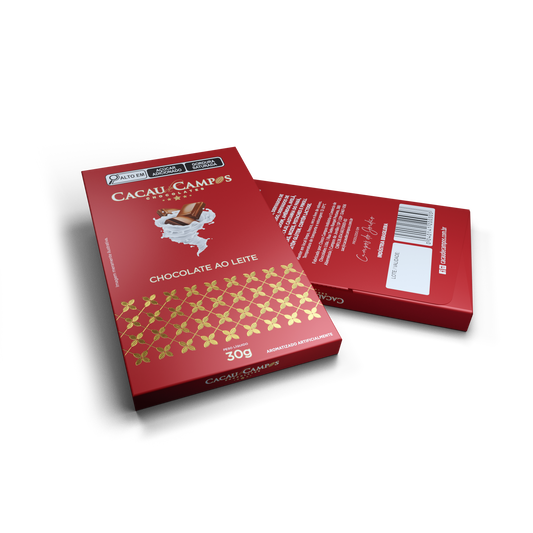 Kit 15 Uni. Barra de Chocolate Ao Leite - 30g