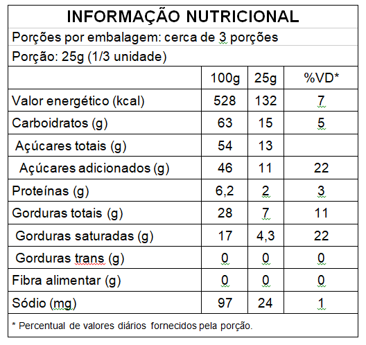 Barra de Chocolate Branco com Flocos de Cereais - 90g