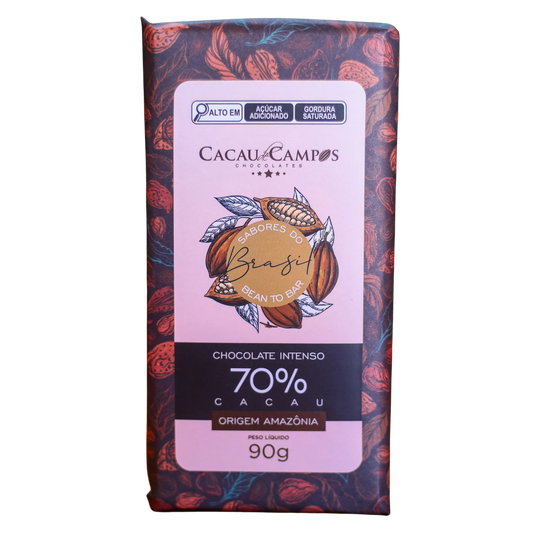 Barra de Chocolate 70% Cacau - 90g