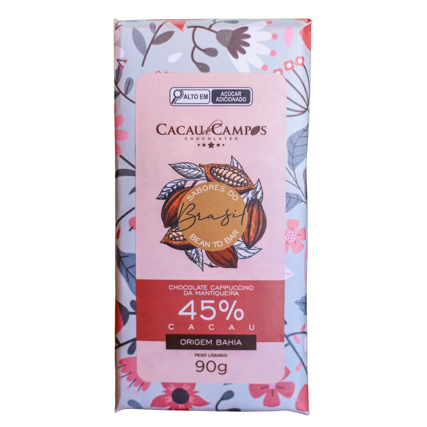 Barra de Chocolate 45% Cacau Cappuccino - 90g
