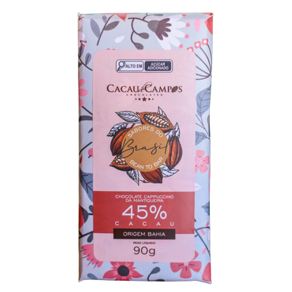 Barra de Chocolate 45% Cacau Cappuccino - 90g