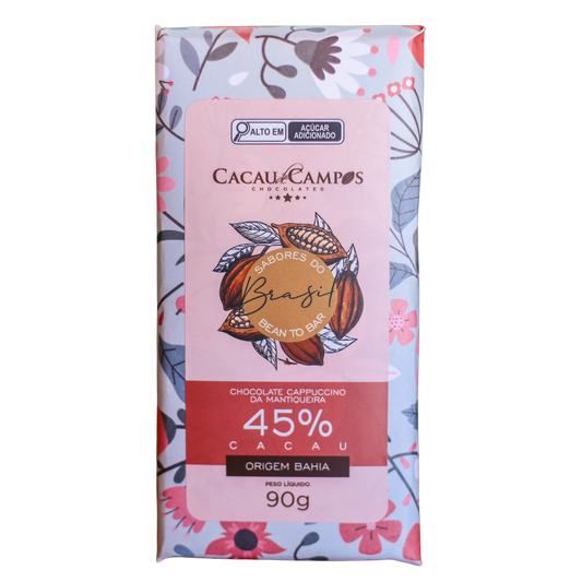 Barra de Chocolate 45% Cacau Cappuccino - 90g