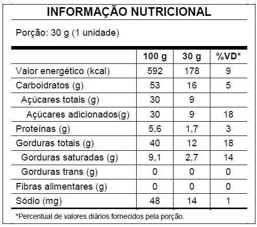 Barra de Chocolate Amazônia 70% Cacau - 30g