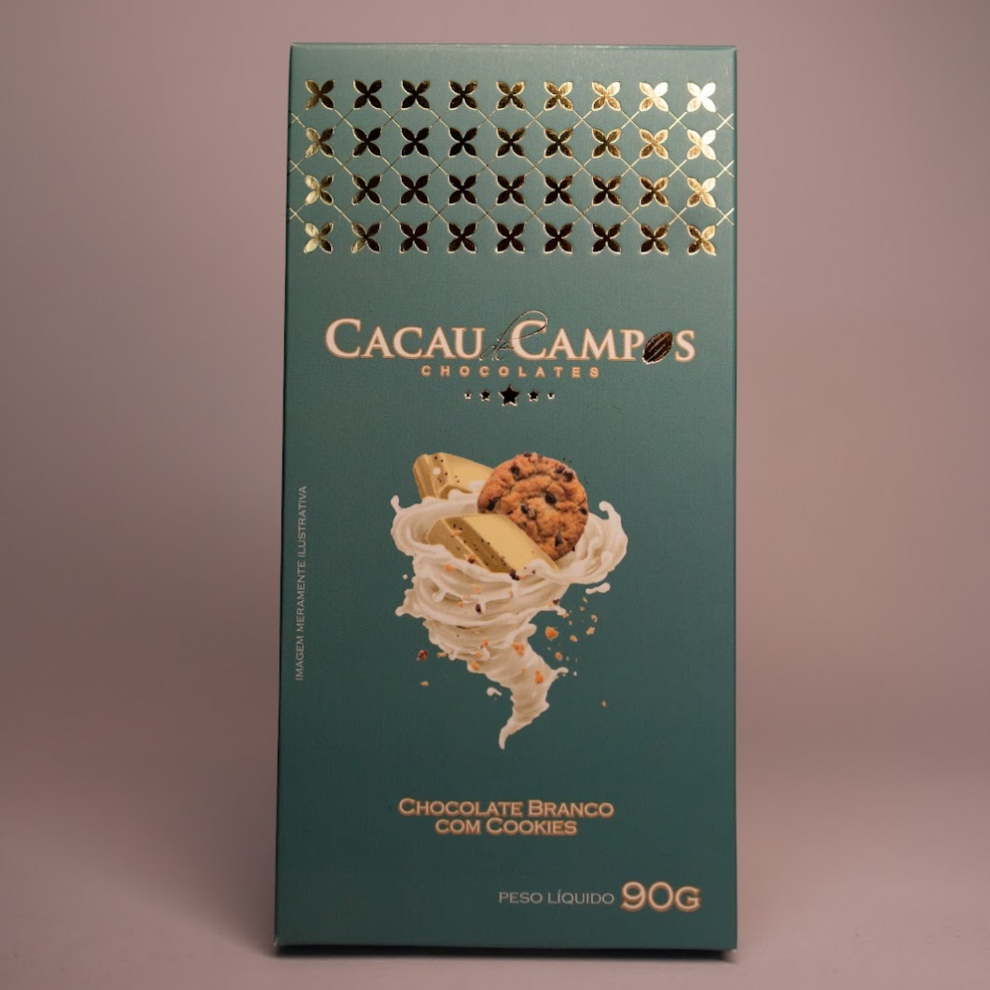 Barra de Chocolate Branco com Cookies - 90g