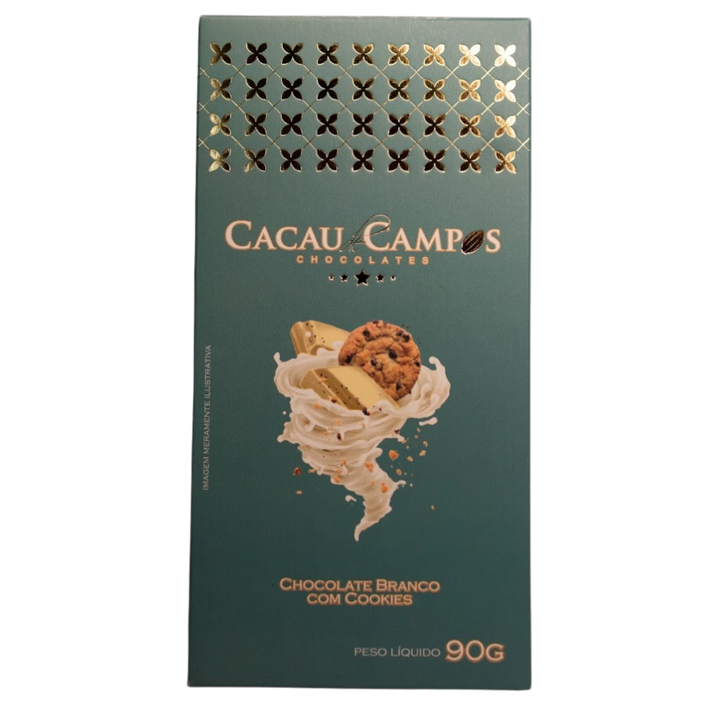 Barra de Chocolate Branco com Cookies - 90g