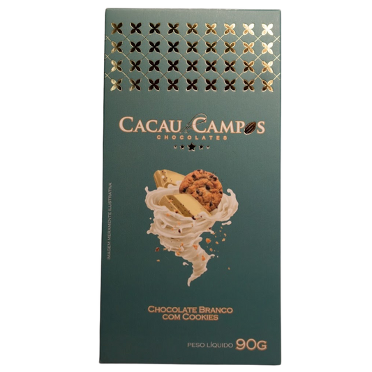 Barra de Chocolate Branco com Cookies - 90g