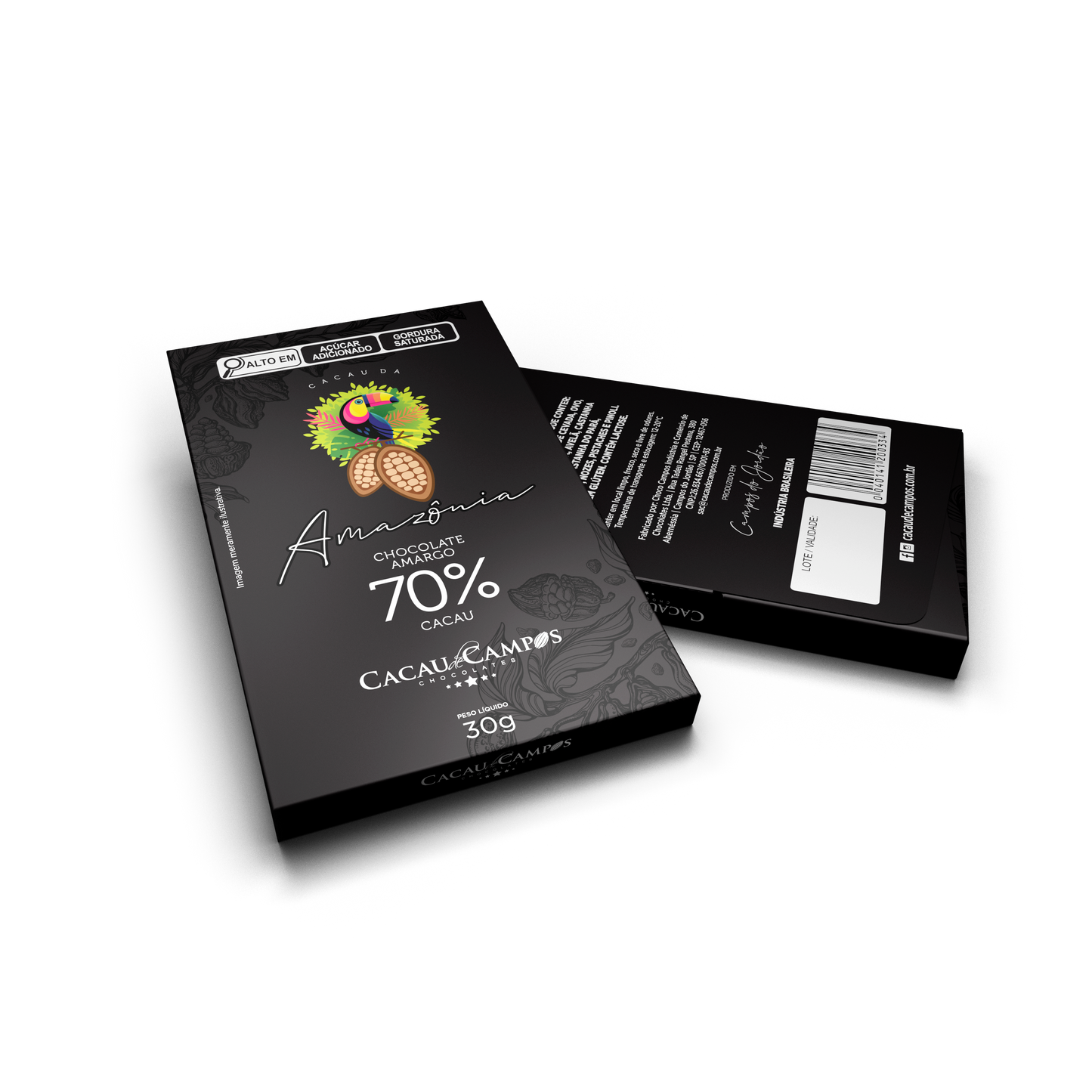 Barra de Chocolate Amazônia 70% Cacau - 30g