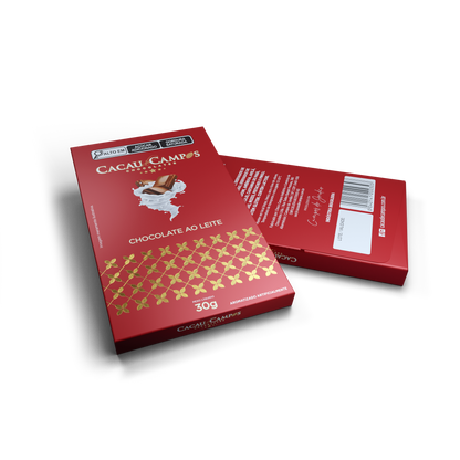 Kit 15 Uni. Barra de Chocolate Ao Leite - 30g