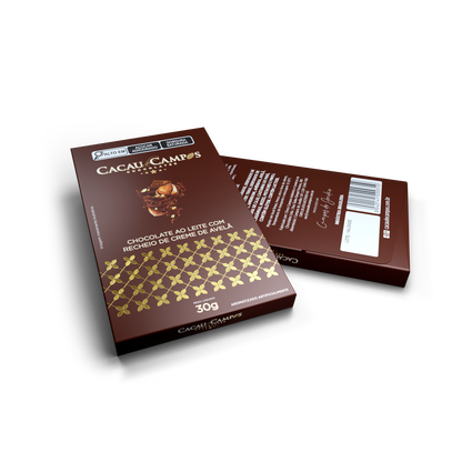Barra de Chocolate Recheada com Creme de Avelã - 30g