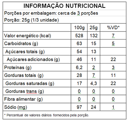 Barra de Chocolate Branco com Flocos de Cereais - 90g