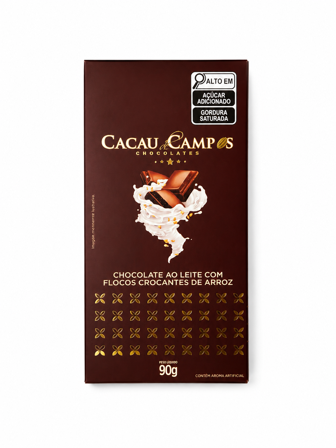 Barra de Chocolate ao Leite com Flocos de Arroz - 90g