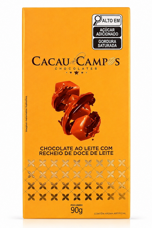 Barra de Chocolate com Doce de Leite - 90g