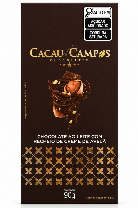 Barra de Chocolate Creme de Avelã - 90g