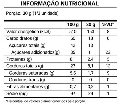Barra de Chocolate 45% Cacau Cappuccino - 90g