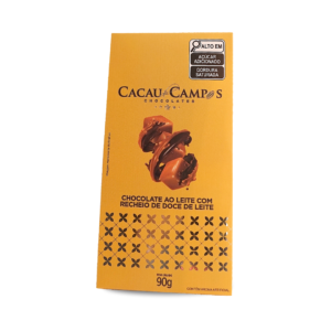 Barra de Chocolate ao Leite com recheio de doce de leite