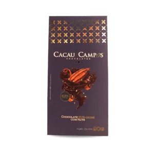 Barra de Chocolate 63% Cacau com Nuts